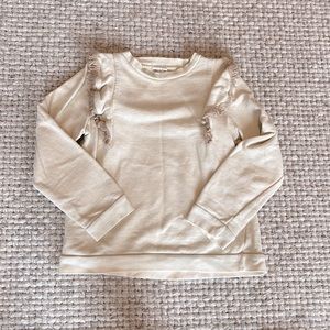 Anais & I gold metallic flecked cream sweatshirt 16 girls